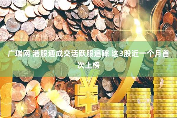广瑞网 港股通成交活跃股追踪 这3股近一个月首次上榜